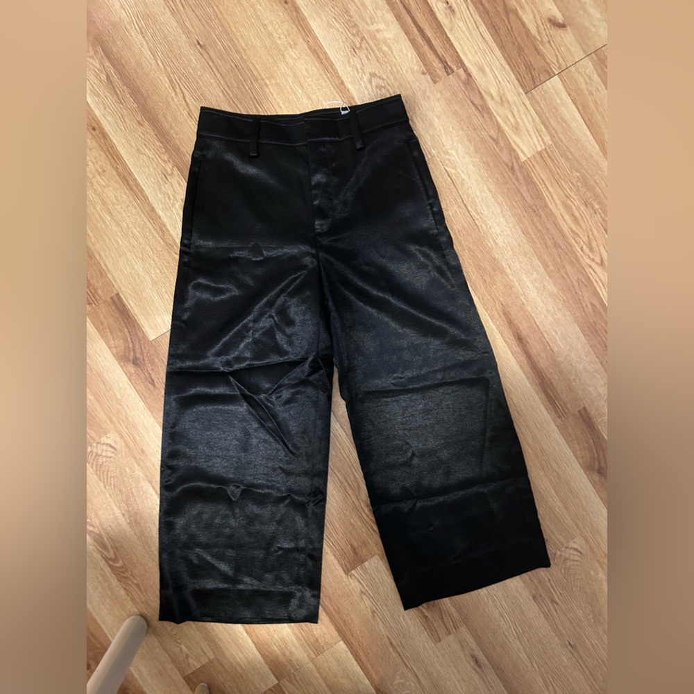 Vince Metallic Satin Crop Wide Pant V547321617